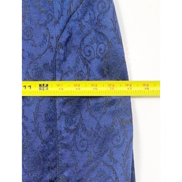 VTG Y2K Cynthia Cynthia Steffe Blue Damask Sweetheart Neck Romantic Dress Size 6 - Picture 11 of 16